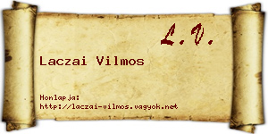 Laczai Vilmos névjegykártya